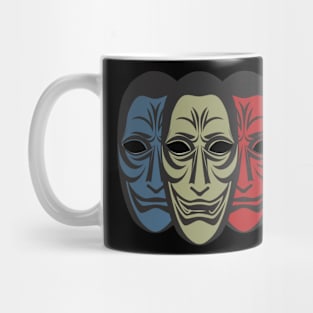 Noh Masks - three mask Mug